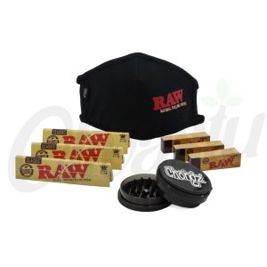 Raw Set - Rolling Papers + Tips + Mask + Chongz Grinder