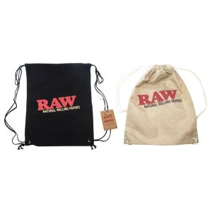 RAW Drawstring Bag - Black / Brown