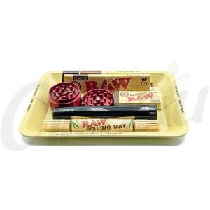 420 Tray Set - Rolling Papers + Tray + Mat + Tips + Cone Holder + Grinders