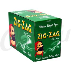 Zig Zag Green Regular Size Rolling Papers (Box of 100)