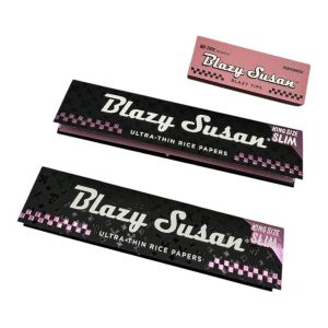 3 x Blazy Susan Black King Size Slim Papers + Blazy Susan Tips