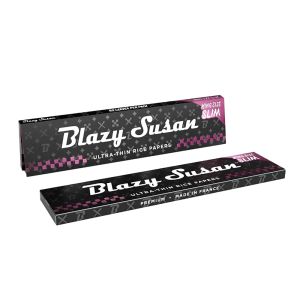 Blazy Susan King Size Slim Ultra Thin Rice Rolling Papers - Premium Black Edition