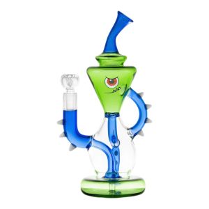 Hemper Candy Monster XL Recycler Bong Green 23cm Glass Water Pipe