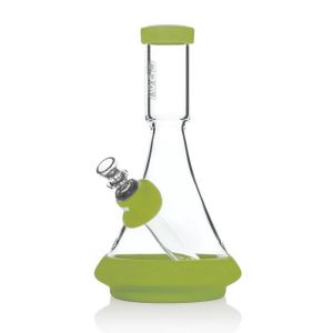 GRAV Deco Beaker Glass & Silicone Bong 23cm with Cleaning Caps