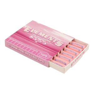 Elements Pink Pre-Rolled Tips - 21 Pack - Filters