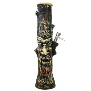 Glass Bong 26cm - Resin Waterpipe with Metal Stem