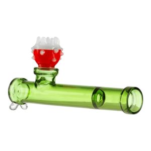 Hemper Piranha Plant Flower Glass Hand Pipe 125mm Gaming Design