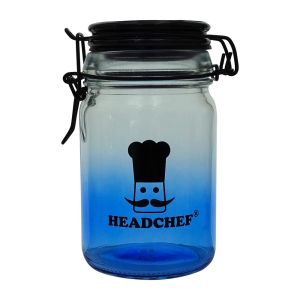 Headchef Frosted Glass Clip Top Stash Jar 150ml & 240ml Airtight