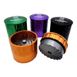 Headchef Vortex 62mm 5 Part Ceramic Blade Herb Grinder with Storage
