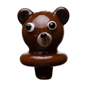 Human Grade Bear Glass Carb Cap 3cm for Quartz Bangers & Dab Nails
