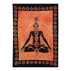 Buddha Chakra Cotton Wall Hanging Tapestry 75x110cm - Made in India