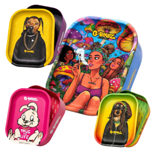 G-Rollz Stash Box - 2-in-1 Rolling Tray Storage Box with Artwork