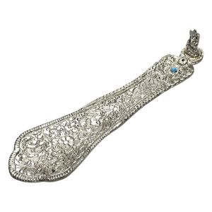 Ganesh Keyhole Recycled Metal Incense Stick Holder - Eco-Friendly Stand