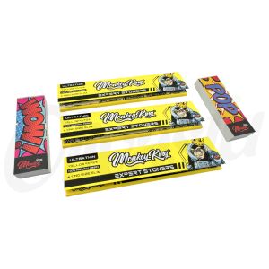 3 Yellow Monkey King Ultra Thin Papers + 2 Smile Tips Slim