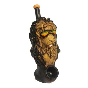 Novelty Iron Lion Zion Hand Pipe Rasta Lion Smoking Accessory