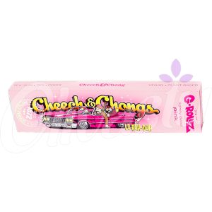 G-Rollz Cheech & Chong Pink King Size Slim Rolling Papers + Tips | Premium Papers - Lo-Rah-Duh Edition