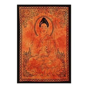 Handmade Cotton Buddha Wall Hanging 75x110cm - Authentic Indian