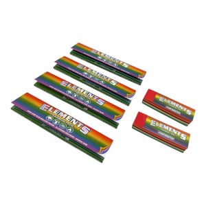 4 x Elements Rainbow King Size Slim Papers + 2 x Rainbow Tips