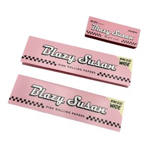 2 x Blazy Susan Pink King Size Wide Papers + Blazy Susan Tips