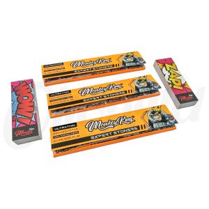 3 Orange Monkey King Ultra Thin Papers + 2 Smile Tips