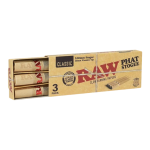 RAW Classic Phat Stogee 100mm Cones with Wooden Tips - 3 Pack