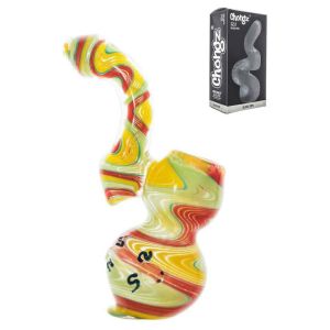 Chongz 6 Inch Chong On Bubbler Swirl Glass Pipe Accessory