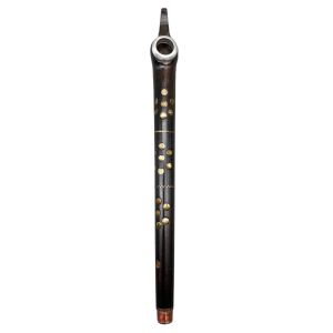 The Brass Beauty” - Premium Medwakh Wooden Pipe 15cm with Hand-Carved Brass Inlay (WP652)