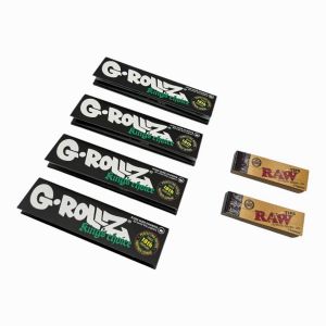 4 x G-Rollz King's Choice King Size Wide Papers + 2 x RAW Tips